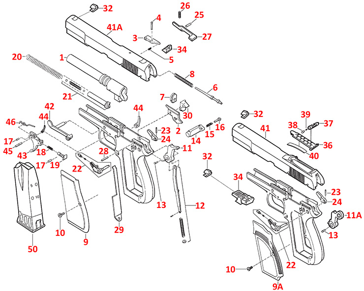 Custom Browning Buckmark Parts