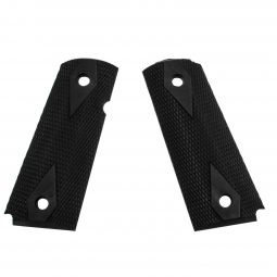 Kimber 1911 Compact (Compact/Ultra) Grips, Double Diamond Black Rubber