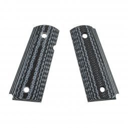 Kimber 1911 Compact (Compact/Ultra) Slim Grips, G10 Black Gray, Checkered