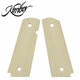 Kimber 1911 Full Size Ambi Grips, G10 Desert Sand Warrior Pattern, Mag Well