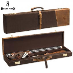 Browning Cattlemen Leather/Brown Suede Gun Case