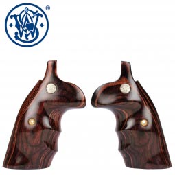 Smith & Wesson K, L-Frame Grips, Square Butt, Rosewood w/Finger Grooves