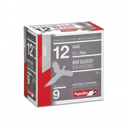 Aguila High Velocity Field 12ga. 2-3/4" 1-1/4oz. #9 Lead Shot Ammunition, 25 Round Box