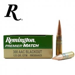 Remington Premier Match 300 AAC Blackout 125gr. OTM Ammunition 20 Round Box