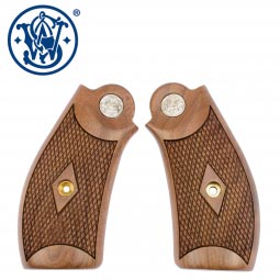 Smith & Wesson N-Frame Old-Style Grips, Round Butt, Checkered Walnut