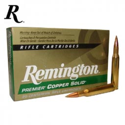 Remington Premier Copper Solid 130GR. 270 WIN Copper Solid BT Ammunition, 20 Round Box