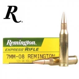 Remington 7MM-08 REM 120 Gr. Hollow Point Rifle Ammunition 20 Round Box