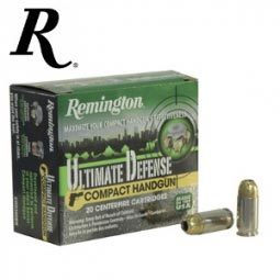 Remington Ultimate Defense Compact Handgun .380 Auto 102gr. BJHP Ammunition 20 Round Box