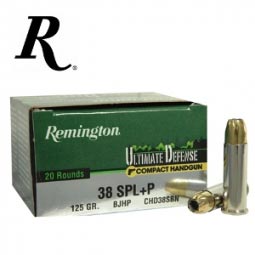 Remington Ultimate Defense Compact Handgun .38 Special (+P) 125gr. BJHP Ammunition 20 Round Box