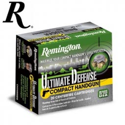 Remington Ultimate Defense Compact Handgun 40 S&W 180gr. BJHP Ammunition 20 Round Box