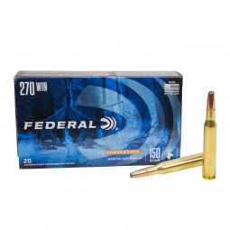 Federal Power-Shok 270 Win 150gr. Soft Point RN Ammunition, 20 Round Box