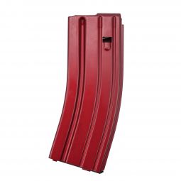 Duramag Speed 5.56/.223 AR-15 Red Anodized Aluminum Magazine w/ Black Follower, 30 Round