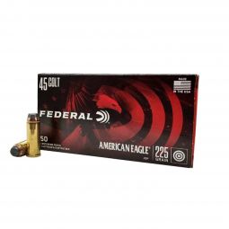 Federal American Eagle 45 Long Colt 225gr. Jacketed Soft Point Ammunition, 50 Round Box