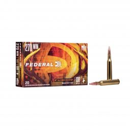 Federal Fusion 270 Win. 130gr. Bonded SP Ammunition, 20 Round Box