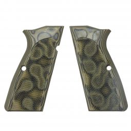 Hogue Browning Hi-Power Checkered G10 Grips, G-Mascus Green