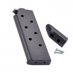 Chip McCormick Custom Match Grade 7 Round Compact 1911 .45 ACP Magazine, Black w/ Pad