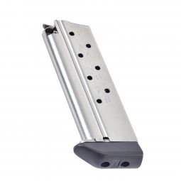 Chip McCormick Custom Match Grade 8 Round Compact 1911 9mm Magazine, Stainless w/ Pad