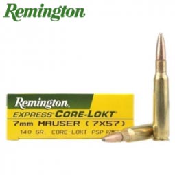 Remington Core-Lokt 7mm Mauser 140gr. PSP Ammunition, 20 Round Box