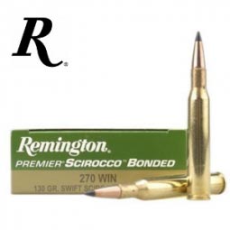 Remington Premier Scirocco Bonded 130gr. 270 WIN Swift  Scirocco Ammunition 20 Round Box