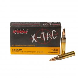 PMC X-TAC 5.56 NATO 55gr. FMJ Ammunition, 20 Round Box