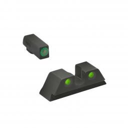 Meprolight Hyper-Bright Night Sight Set for Glock Pistols, Green/Green