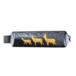 Browning A-Bolt II Magazine Floorplate, SA High-Grade, Engraved Deer w/ Gold Inlay