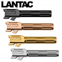 Lantac 9ine Barrel for Glock G19 , Fluted Non-Threaded