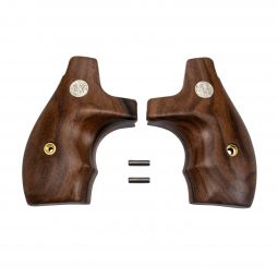 Altamont Smith & Wesson J-Frame Grips Round Butt, Boot Santos Rosewood w/ S&W Medallions