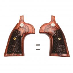 Altamont S&W K/L-Frame Grips Round to Square Butt, Target Super Rosewood Checkered Engraved w/ Med.