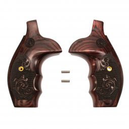 Altamont S&W N-Frame Grips Round Butt, Combat Super Rosewood Checkered w/ S&W Logo