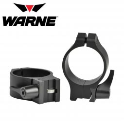 Warne Maxima 30mm 7.3/22 Quick Detach Dovetail Scope Rings, Medium, Matte Black