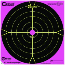 Caldwell Pink Orange Peel 12" Bullseye Target, 5 Pack