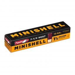 Aguila Minishell 12ga. 1-3/4" 5/8oz. #7.5 Lead Shot Ammunition, 20 Round Box