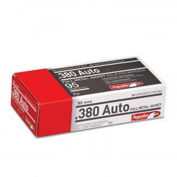 Aguila 380 Auto 95gr. FMJ Ammunition, 50 Round Box