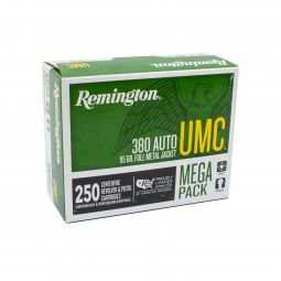 Remington UMC .380 Auto 95gr. FMJ Ammunition, 250 Round Box