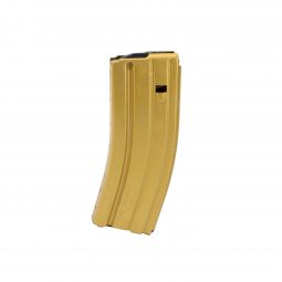 Duramag Speed 5.56/.223 AR-15 Desert Gold Anodized Aluminum Magazine w/ Black Follower, 30 Round