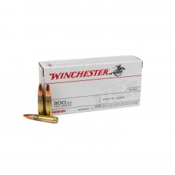 Winchester USA 300 Blackout 125gr. FMJOT Ammunition, 20 Round Box