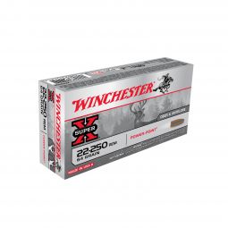 Winchester Super-X 22-250 Rem 64gr. Power Point Ammunition, 20 Round Box