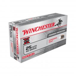 Winchester Super-X 25 Auto 45gr. Expanding Point Ammunition, 50 Round Box