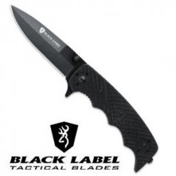 Black Label Stone Cold Spear Point, G-10 Folding Knife