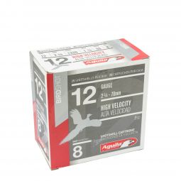 Aguila High Velocity Field 12ga. 2-3/4" 1-1/4oz. #8 Lead Shot Ammunition, 25 Round Box