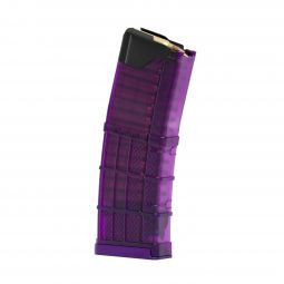 Lancer Systems L5 Advanced Warfighter Magazine, 30 Round 5.56mm/.223cal, Translucent Purple