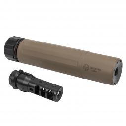 Dead Air Sandman-S FDE Mil Contract Quick Detach 7.62mm Suppressor w/ Brake, 5/8" x 24