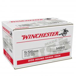 Winchester Lake City 5.56mm M193 55gr FMJ Ammunition, 200 Rounds