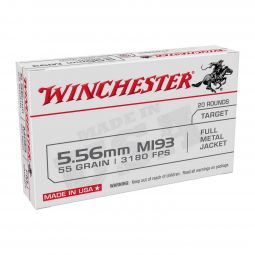 Winchester Lake City 5.56mm M193 55gr. FMJ Ammunition, 20 Round Box