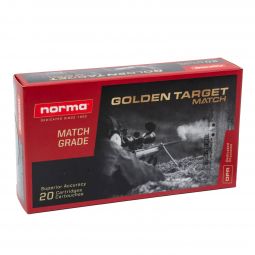 Norma Golden Target 6.5 Creedmoor 143gr. BTHP Ammunition, 20 Round Box