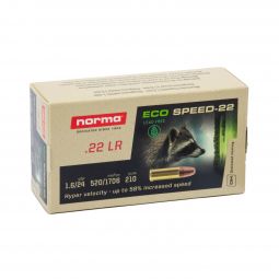 Norma EcoSpeed 22LR 24gr. Ammunition, 50 Round Box