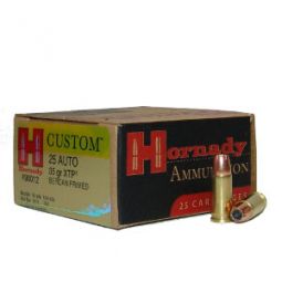 Hornady Custom .25 Auto 35GR. XTP Ammunition 25 Rd. Box