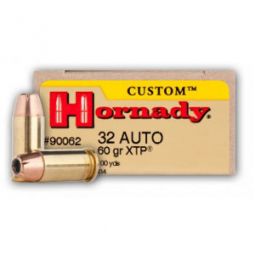 Hornady Custom 32 Auto 60gr. XTP Ammunition 25 Round Box.