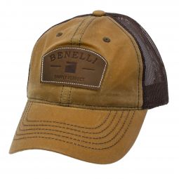 Benelli Logo Patch Hat, Waxed Tan